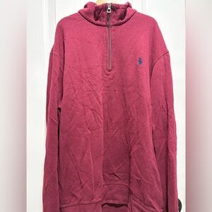 Polo Ralph Lauren Men's Maroon Zip-Up Sweater